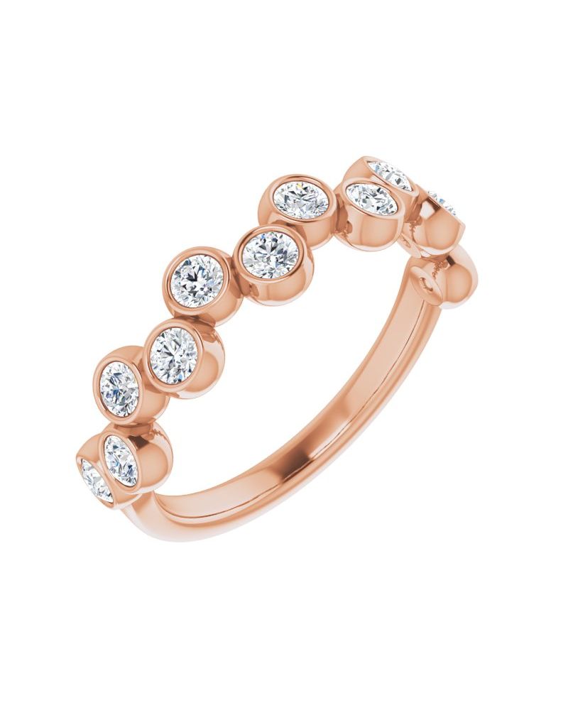 Anel com Cravação Bezel em Ouro 14k com Diamantes Naturais – Modelo 3