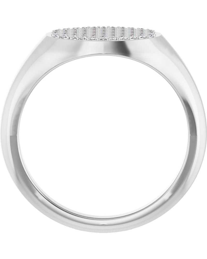 Anel Cluster Chevalier Pavê em Ouro 14k com Diamantes Naturais
