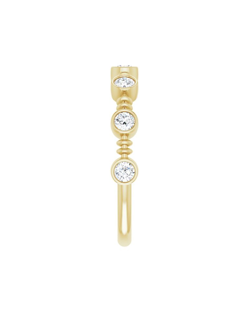 Anel com Cravação Bezel em Ouro 14k com Diamantes Naturais – Modelo 4