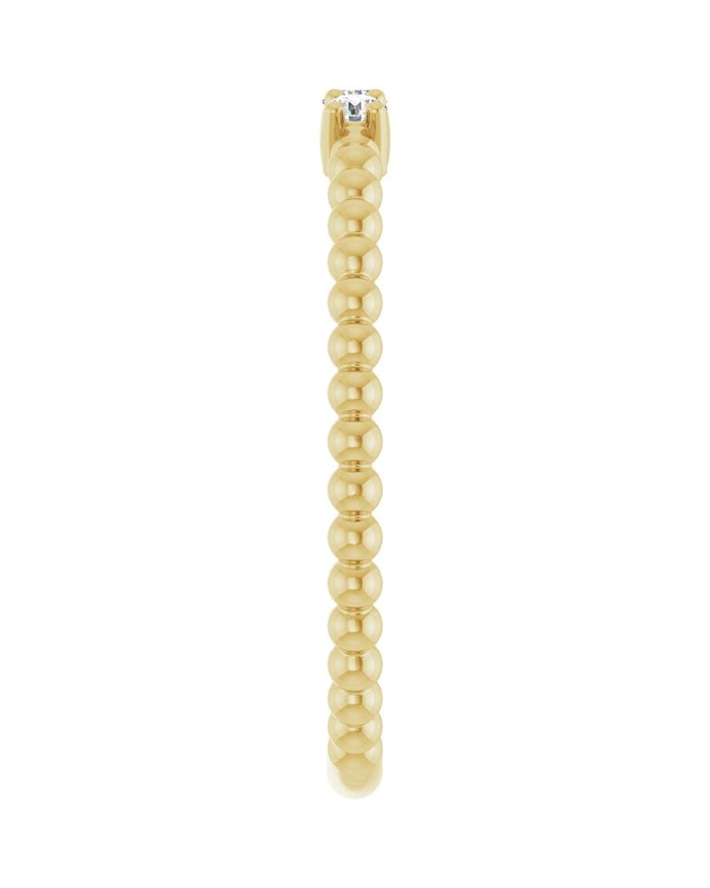 Anel Bolinhas em Ouro 14k com Diamantes Naturais – Modelo 4