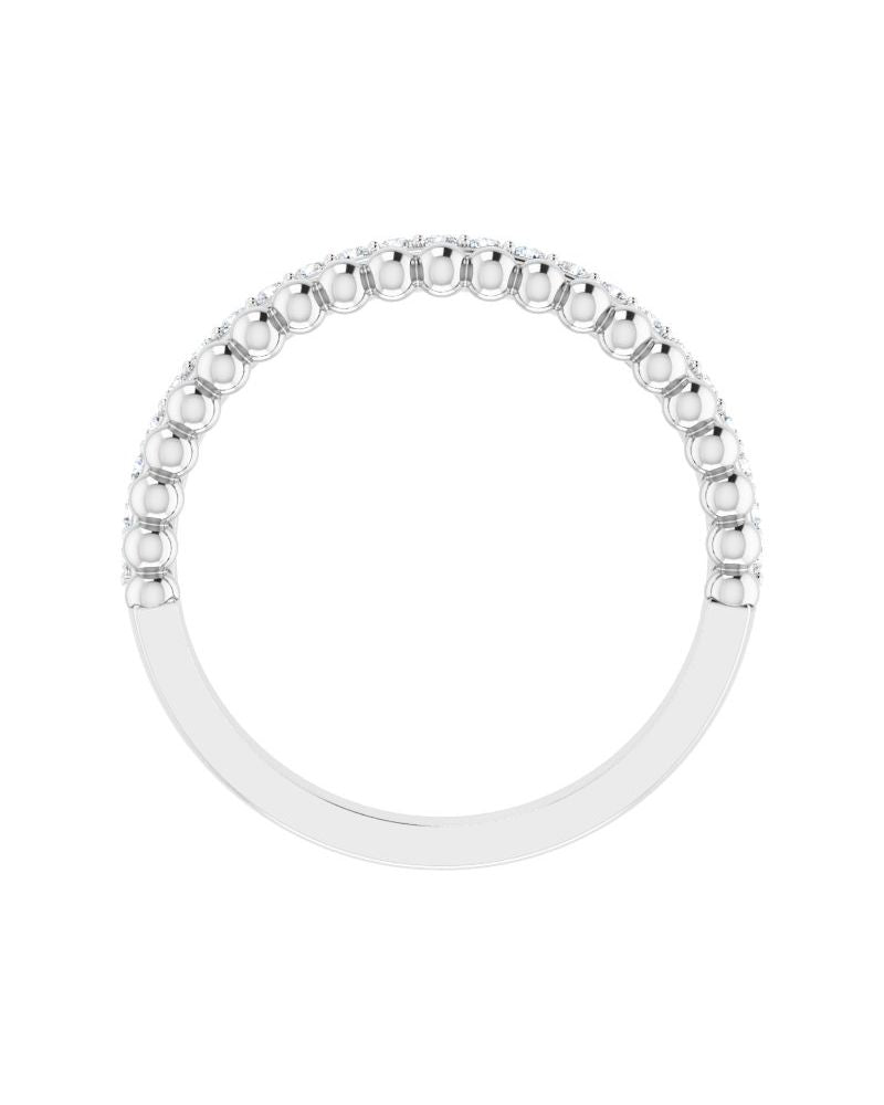 Anel Bolinhas em Ouro 14k com Diamantes Naturais – Modelo 3