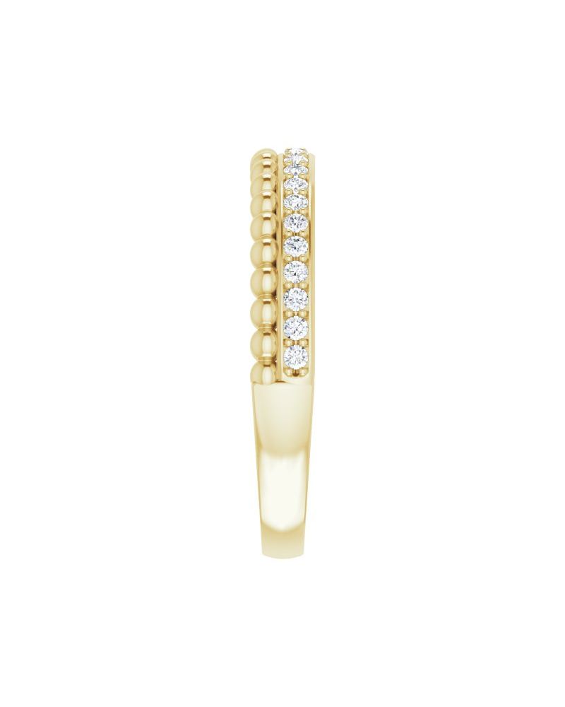 Anel Bolinhas em Ouro 14k com Diamantes Naturais – Modelo 3