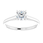 Solitário com Garras – Ouro Branco 14k – vista de cima