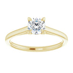 Solitário com Garras – Ouro Amarelo 14k – vista de cima