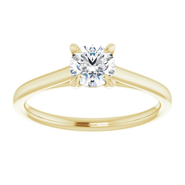 Solitário com Garras – Ouro Amarelo 14k – vista de cima