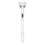 Solitário com Garras – Ouro Branco 14k – perfil