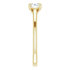 Solitário com Garras – Ouro Amarelo 14k – perfil
