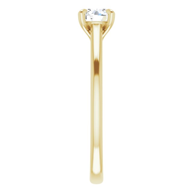 Solitário com Garras – Ouro Amarelo 14k – perfil