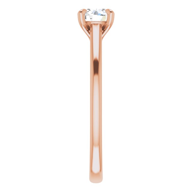 Solitário com Garras – Ouro Rosé 14k – perfil
