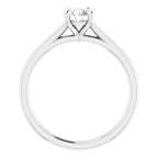 Solitário com Garras – Ouro Branco 14k – vista frontal