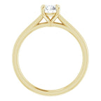 Solitário com Garras – Ouro Amarelo 14k – vista frontal