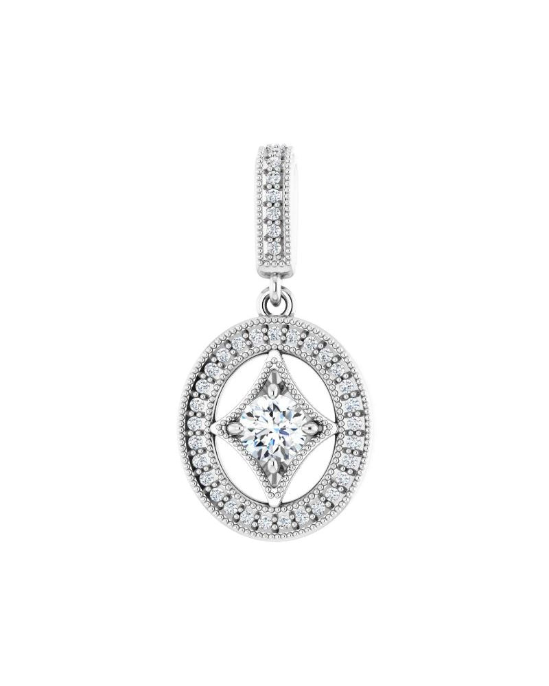 Pingente Halo em Ouro 14k com Diamantes Naturais – Modelo 14