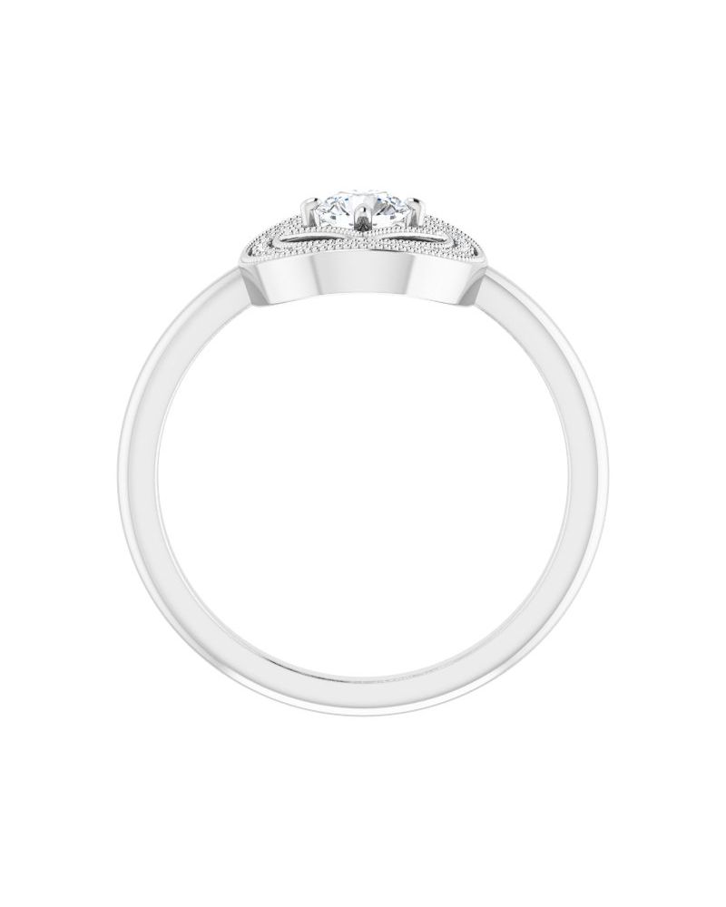 Anel Halo em Ouro 14k com Diamantes Naturais