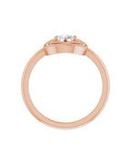 Anel Halo em Ouro 14k com Diamantes Naturais