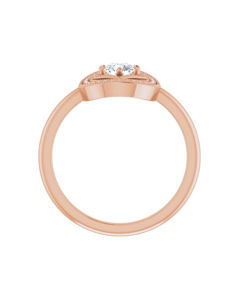 Anel Halo em Ouro 14k com Diamantes Naturais