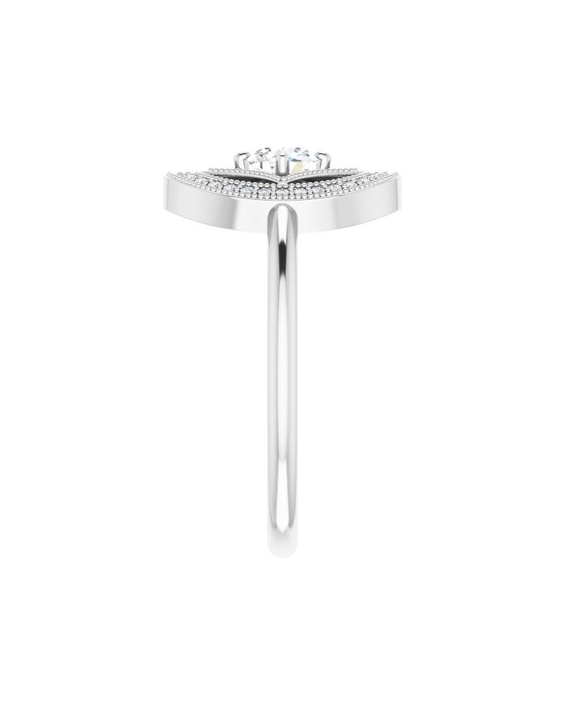 Anel Halo em Ouro 14k com Diamantes Naturais