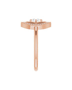 Anel Halo em Ouro 14k com Diamantes Naturais