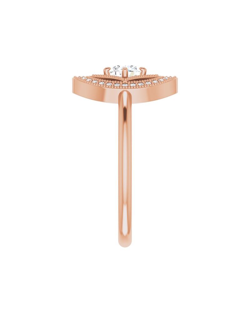 Anel Halo em Ouro 14k com Diamantes Naturais