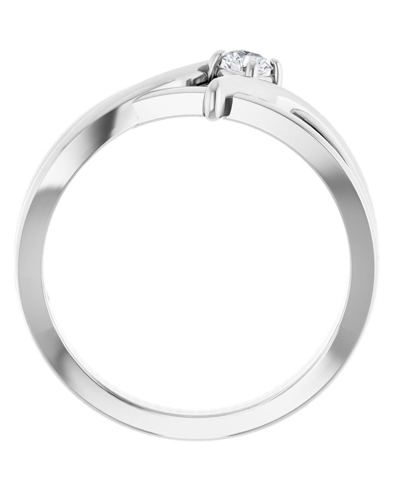 Anel Bypass em Ouro 14k com Diamantes de Laboratório – Modelo 3
