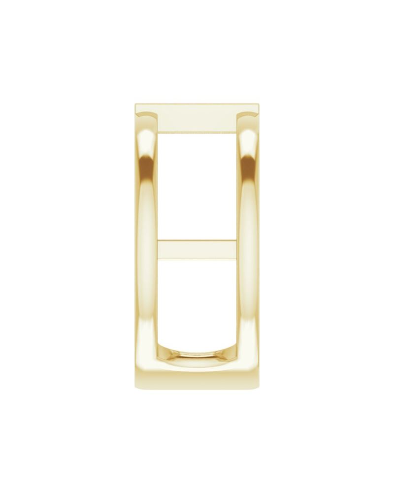 Anel Baguete Vazado em Ouro 14k com Diamantes Naturais