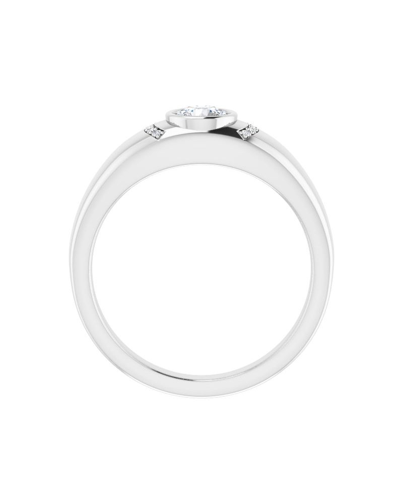 Anel Cravejado com Cravação Bezel em Ouro 14k com Diamantes Naturais – Modelo 2