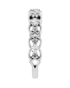 Anel Arabesco Vintage em Ouro 14k com Diamantes Naturais
