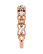 Anel Arabesco Vintage em Ouro 14k com Diamantes Naturais