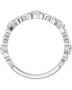 Anel Arabesco Vintage em Ouro 14k com Diamantes Naturais