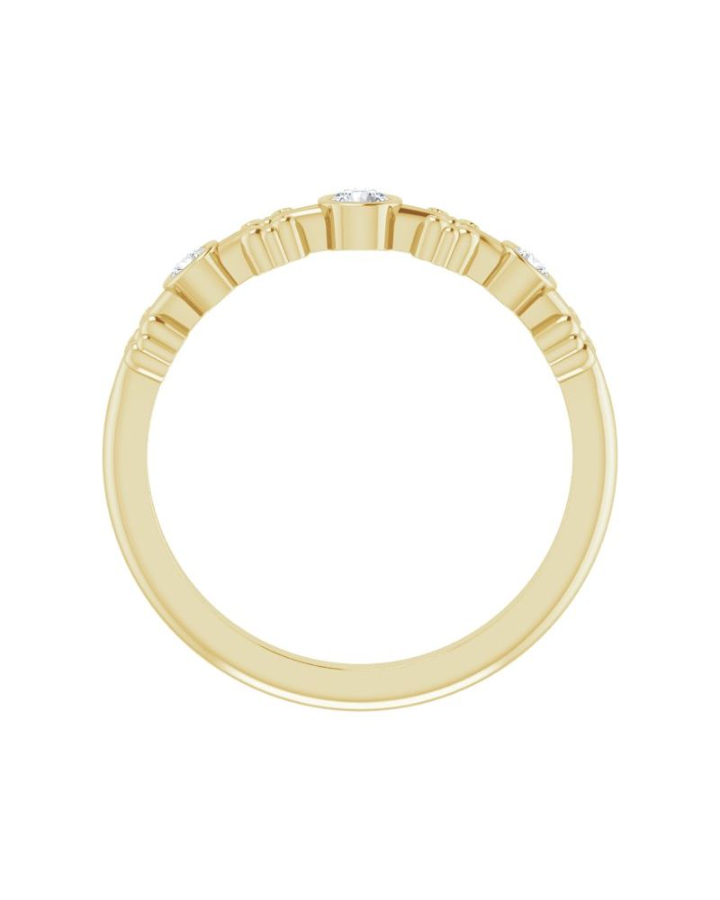 Anel com Cravação Bezel em Ouro 14k com Diamantes Naturais – Modelo 2