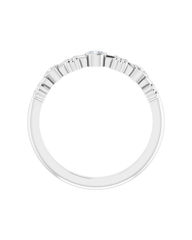 Anel com Cravação Bezel em Ouro 14k com Diamantes Naturais – Modelo 2