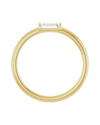 Anel Diamante Baguete em Ouro 14k – Amarelo 14k