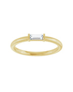 Anel Diamante Baguete em Ouro 14k – Amarelo 14k