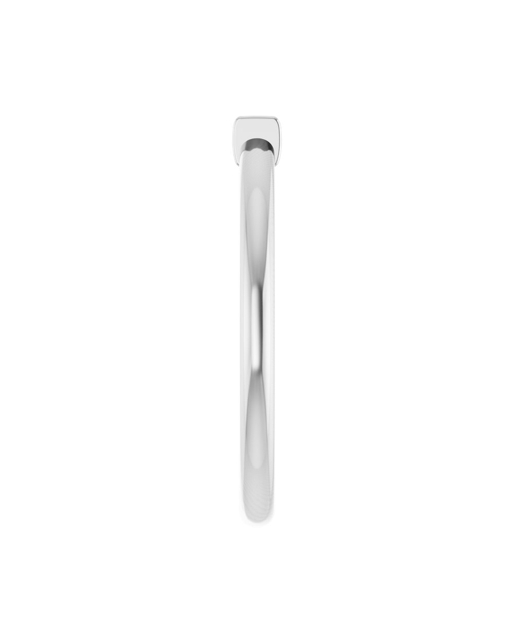 Anel Diamante Baguete em Ouro 14k – Branco 14k