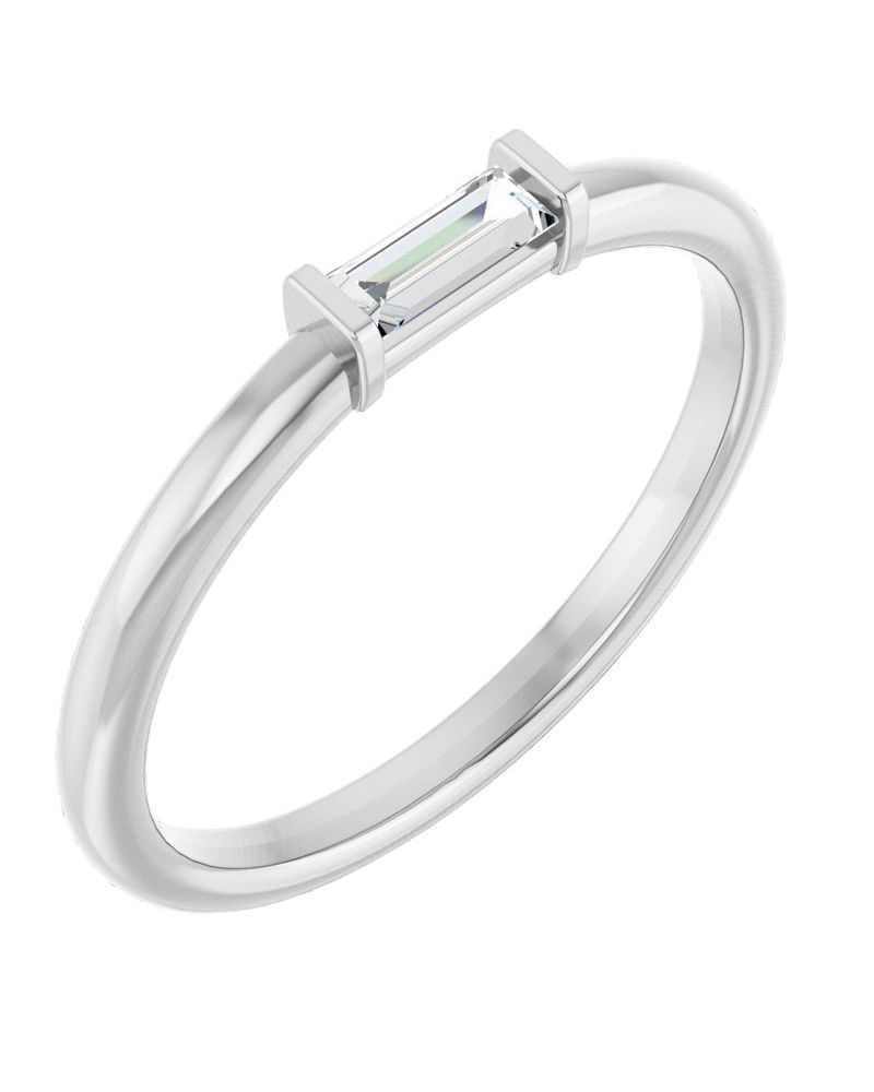 Anel Empilhável em Ouro 14k com Diamantes de Laboratório – Modelo 6