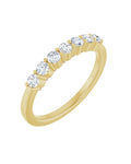 Anel Sete Diamantes Naturais em Ouro 14k – Amarelo 14k