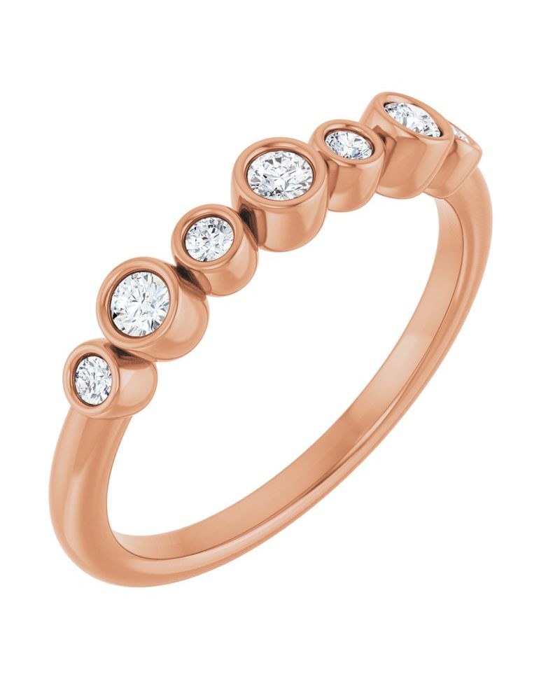 Anel com Cravação Bezel em Ouro 14k com Diamantes Naturais – Modelo 5