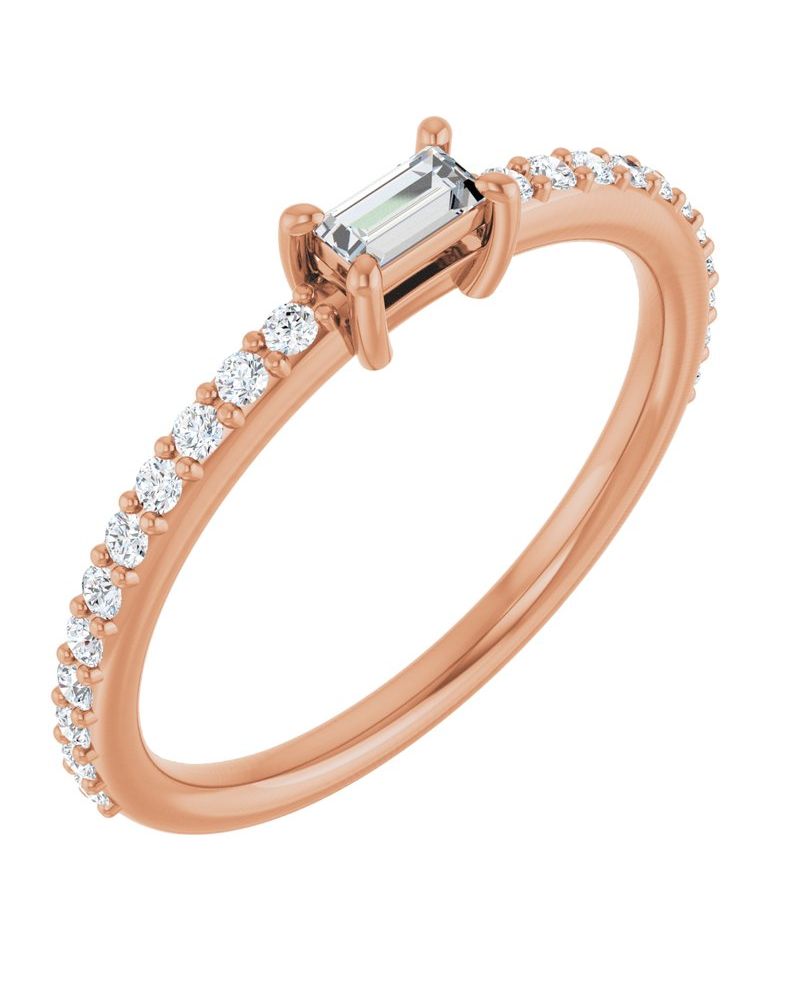 Anel Cravejado Empilhável em Ouro 14k com Diamantes Naturais – Modelo 25