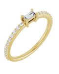Anel Cravejado Empilhável em Ouro 14k com Diamantes Naturais – Modelo 25