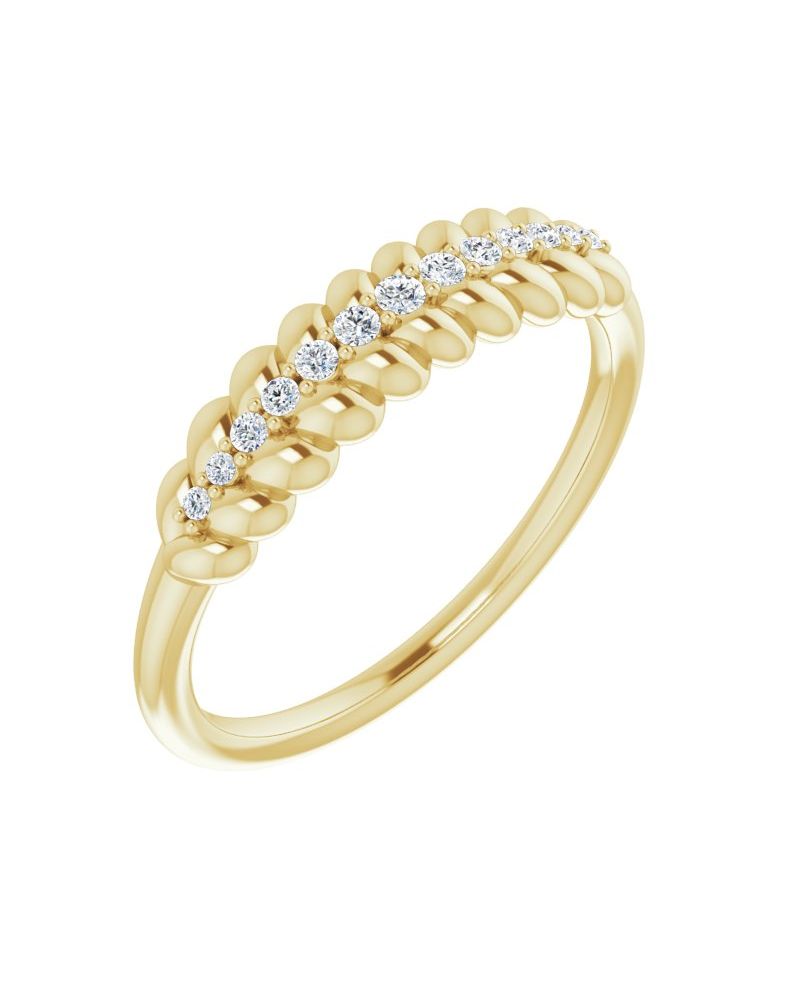 Anel Cravejado em Ouro 14k com Diamantes Naturais – Modelo 24