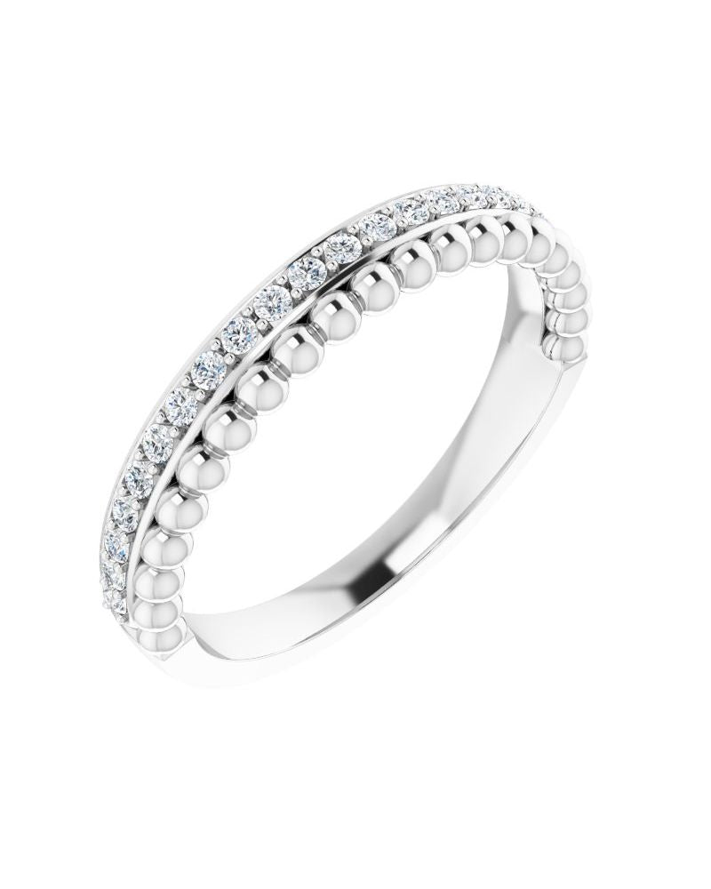 Anel Bolinhas em Ouro 14k com Diamantes Naturais – Modelo 3