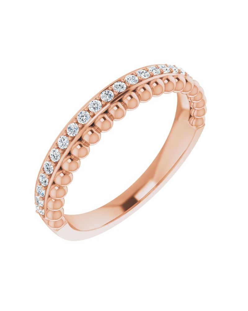 Anel Bolinhas em Ouro 14k com Diamantes Naturais – Modelo 3