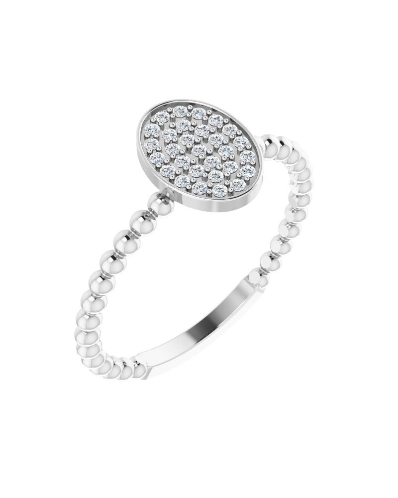 Anel Cluster em Ouro 14k com Diamantes Naturais – Modelo 4