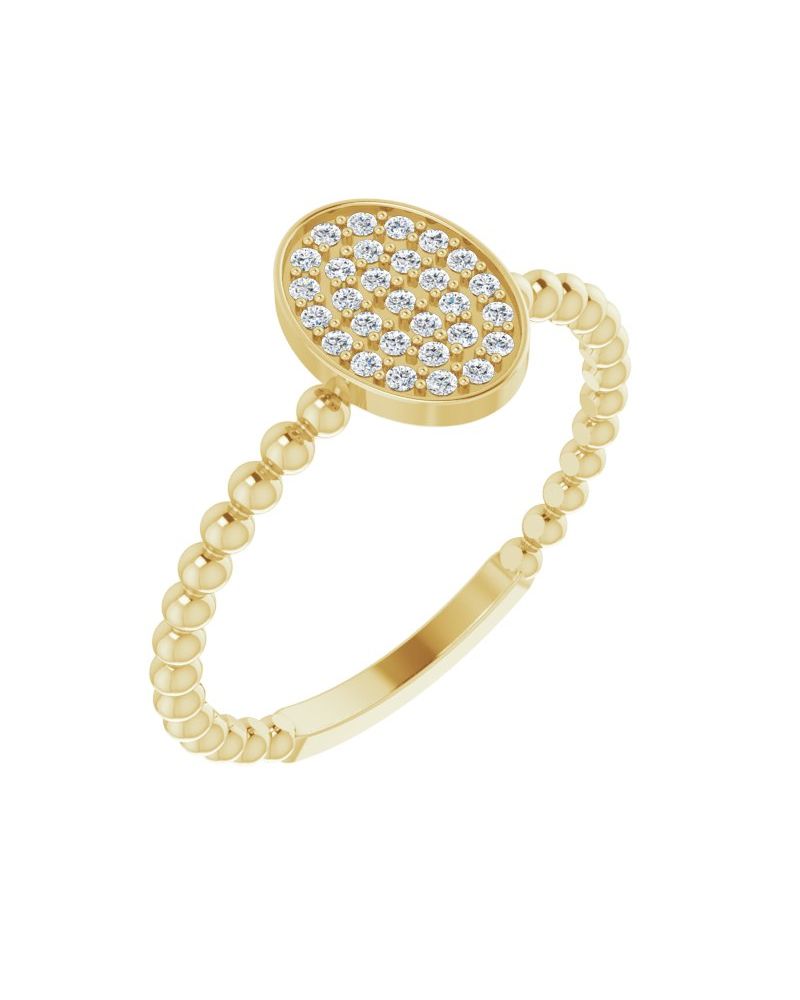 Anel Cluster em Ouro 14k com Diamantes Naturais – Modelo 4