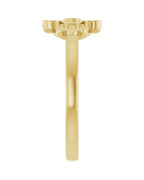 Anel Hamsá em Ouro 14k com Diamantes Naturais