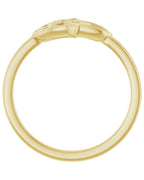 Anel Hamsá em Ouro 14k com Diamantes Naturais