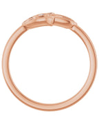 Anel Hamsá em Ouro 14k com Diamantes Naturais