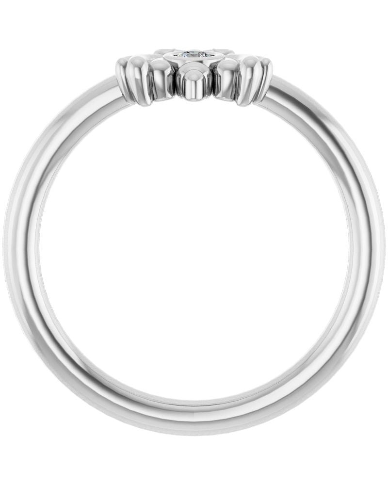 Anel Abelha Infantil em Ouro 14k com Diamantes Naturais