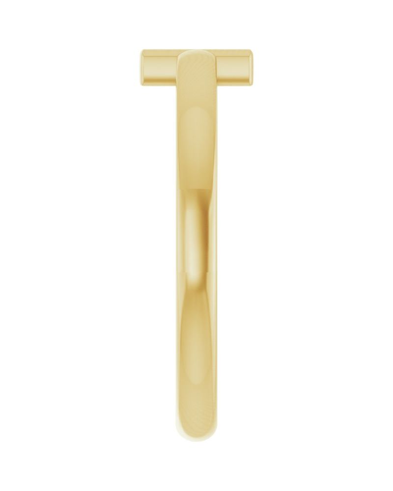 Anel Cruz Horizontal Infantil em Ouro 14k com Diamantes Naturais