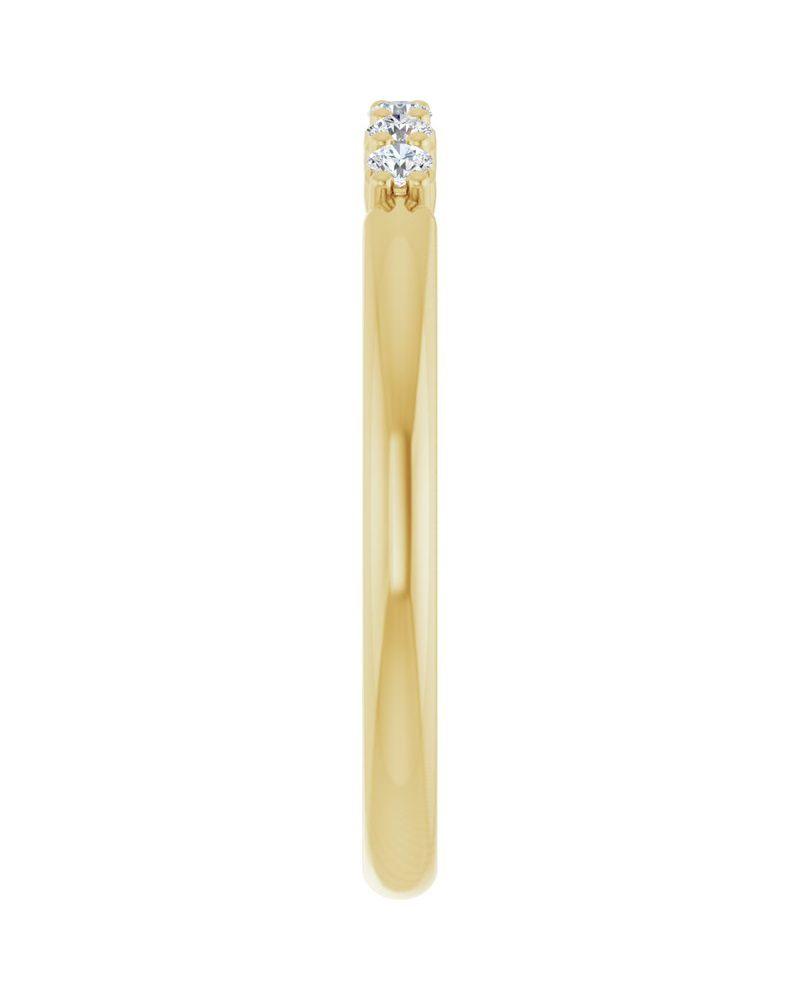 Anel Cravejado Empilhável em Ouro 14k com Diamantes Naturais – Modelo 24