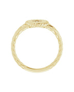 Anel Cruz em Ouro 14k com Diamantes Naturais – Modelo 2